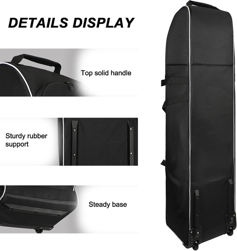 Goloni Golf Travel Bag with Wheels, Golf Travel Case for Airlines, 900D Heavy Duty Oxford Wear-Resistant Soft-Sided - Image 4